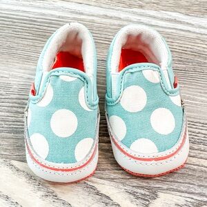 VANS Polka Dot Slip-On Kids Shoes - Size 1.0